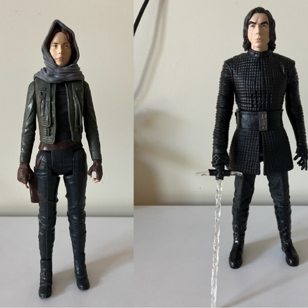 2 STAR WARS action figure Lot kylo ren - jyn erso